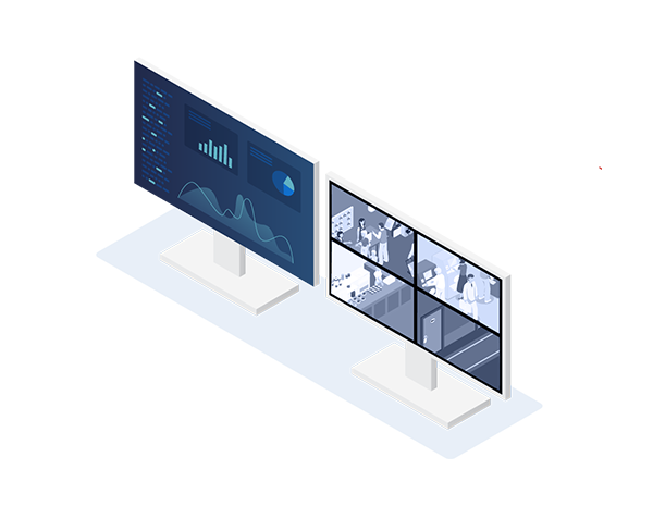 Tableau de bord de visualisation des données montrant des analyses vidéo en temps réel pour une meilleure prise de décisions d’affaires.